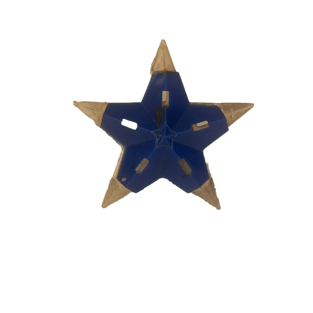 Vintage Paramount KLIPTON Star Blue and Vlear Plastic Christmas Light C6